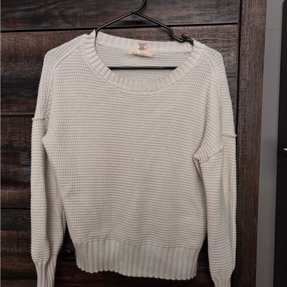 Jessica Simpson Cream Crew Neck Sweater